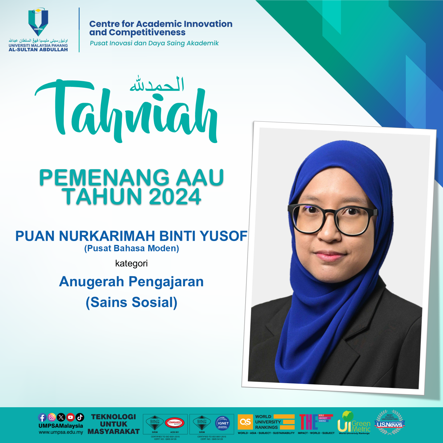 Pemenang Anugerah Akademik Universiti 2024